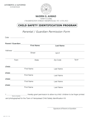 Child Safety Identification Program Permission Form