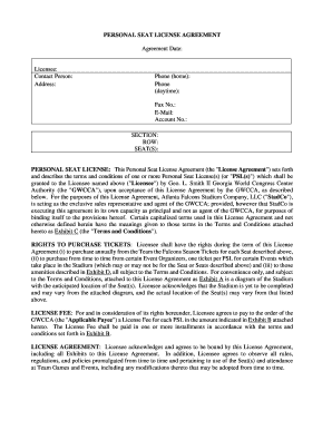 Personal Seat License Agreement