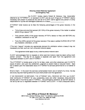 Attorney-Client Contingency Fee Agreement