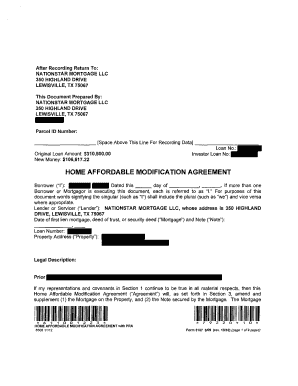 Home Affordable Modification Agreement