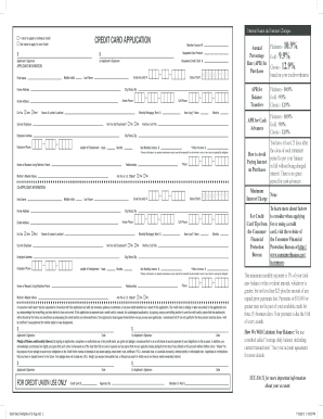 Visa Credit Card Application
