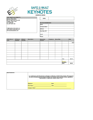 Advertising Insertion Order