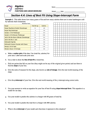 Algebra Worksheet