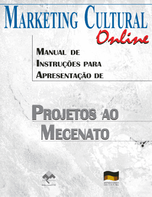 Manual de Instruções para Apresentação de Projetos ao Mecenato