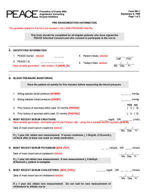 Prevention of Events Form 003.1