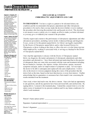 Chiropractic Disclosure and Consent Form