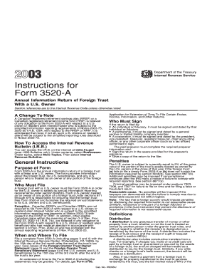 Instructions for Form 3520-A