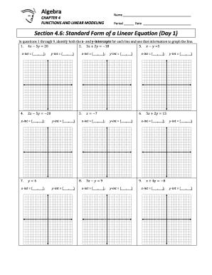 Algebra Linear Equation Worksheet