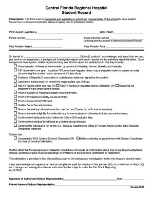 Student Record Form
