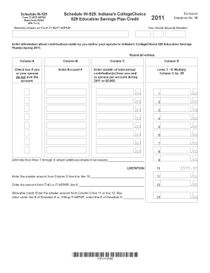 Indiana CollegeChoice 529 Education Savings Plan Credit Form