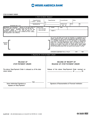 Stop-Payment Order Form