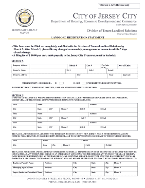 Landlord Registration Statement
