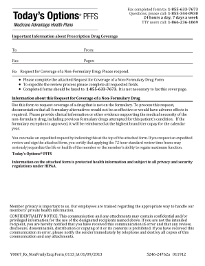 Request for Coverage of a Non-Formulary Drug Form
