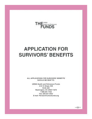 Application for Survivors’ Benefits
