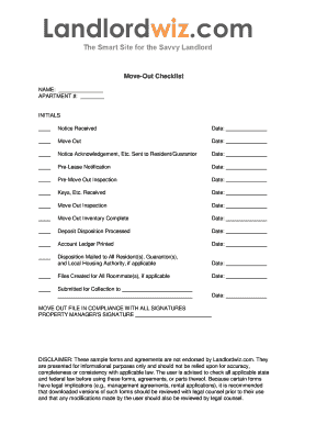 Move-Out Checklist