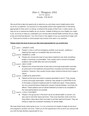 Dental Patient Intake Form