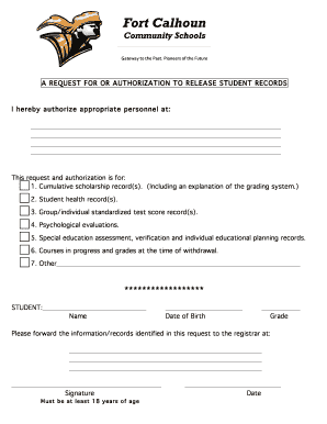 Student Records Release Authorization