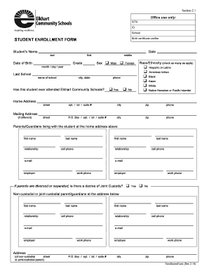 Student Enrollment Form