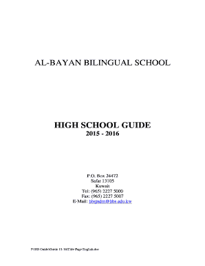 Al-Bayan High School Guide 2015-2016