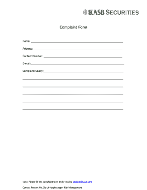 Complaint Form