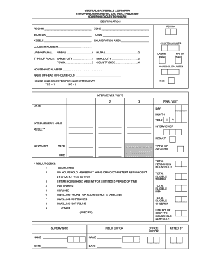 Ethiopian Demographic and Health Survey Household Questionnaire