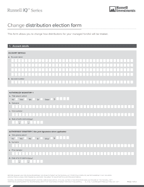 Change Distribution Election Form