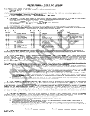 deed of lease agreement pdf