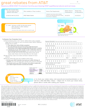 AT&T Wireless Rebate Form