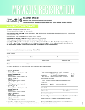 MRM2012 Registration Form