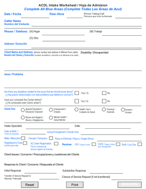 ACDL Intake Worksheet
