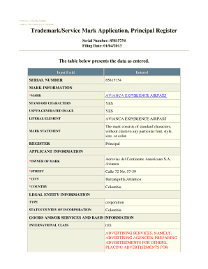 US Trademark Application Form