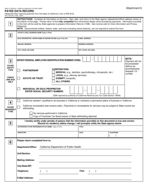 California Payee Data Record Form