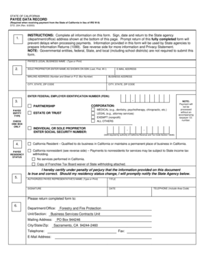 California Payee Data Record