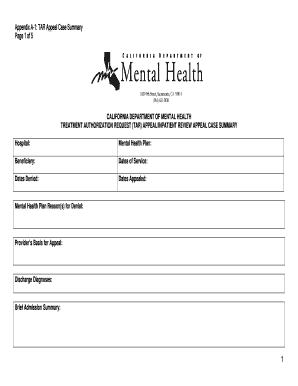 California TAR Appeal Case Summary