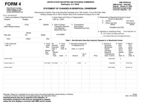 Form 4 Statement of Changes in Beneficial Ownership