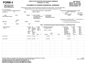 Form 4 Statement of Changes in Beneficial Ownership