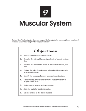 Muscular System Answer Key
