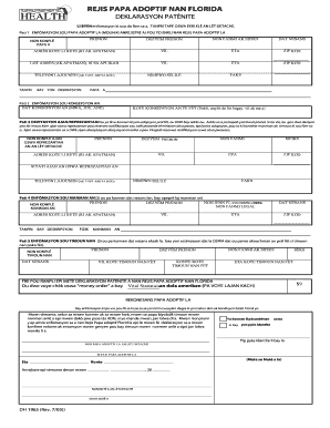 Florida Putative Father Registry Declaration of Paternity