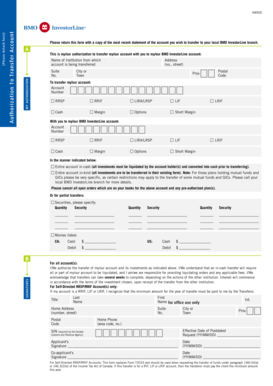 Fillable Online 20439 8.5x12 Transfer Form - BMO InvestorLine Fax Email ...