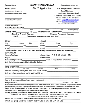 Fever leave application for school - CAMP NAKANAWA Staff Application