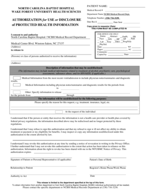 Patient Authorization Form