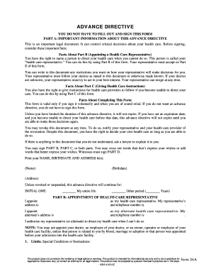 Advance Directive Form