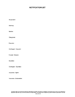 Notification List Form