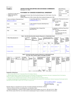 SEC Form 4 Statement of Changes in Beneficial Ownership