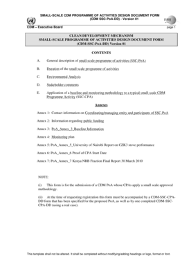 CDM Small-Scale Programme of Activities Design Document