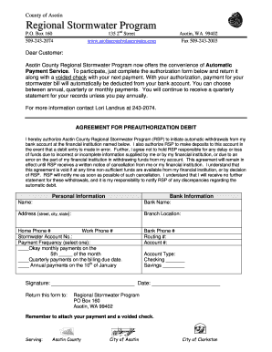 Asotin County Stormwater Payment Authorization Form