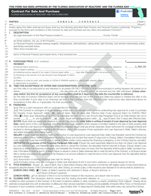 Florida Contract for Sale and Purchase