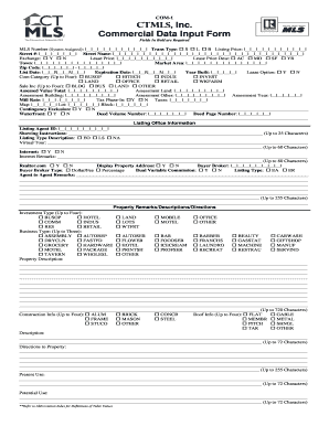 Commercial Data Input Form