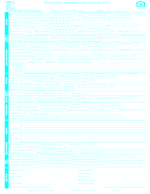 Long Island Residential Property Data Form