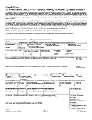 Uniform Residential Loan Application